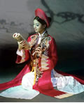 Ngo Thanh Van wearing Nguyen Dynasty Royal Ao Dai with Khan Dong headdress.